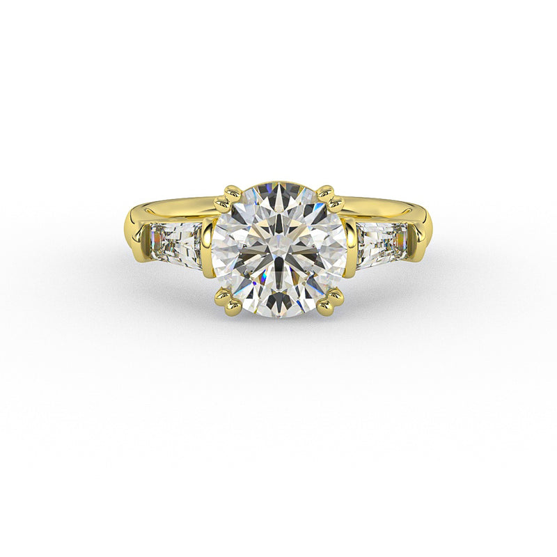 Sunflower Tapered Baguette - 18KT Yellow Gold